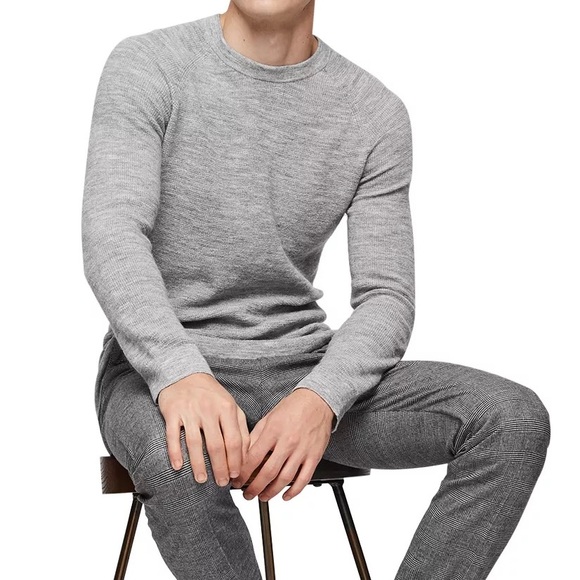 Reiss Hamlet Crew Neck Jumper, Grey - Picture 2 of 10